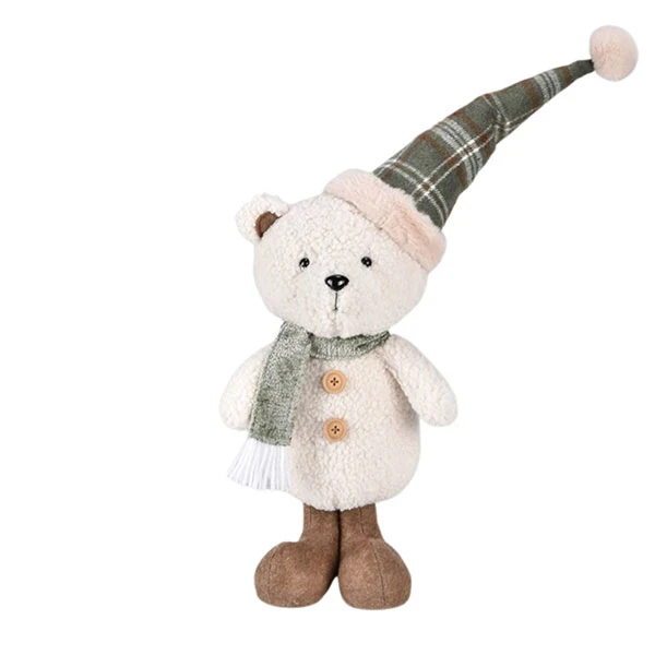 3944-Dekoracja-swiateczna-bialy-mis-z-wysoka-czapka-stojacy-54-cm.webp