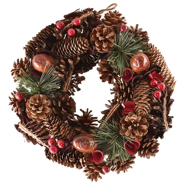 3935-Wianek-swiateczny-czerwono-brazowy-35-cm.webp